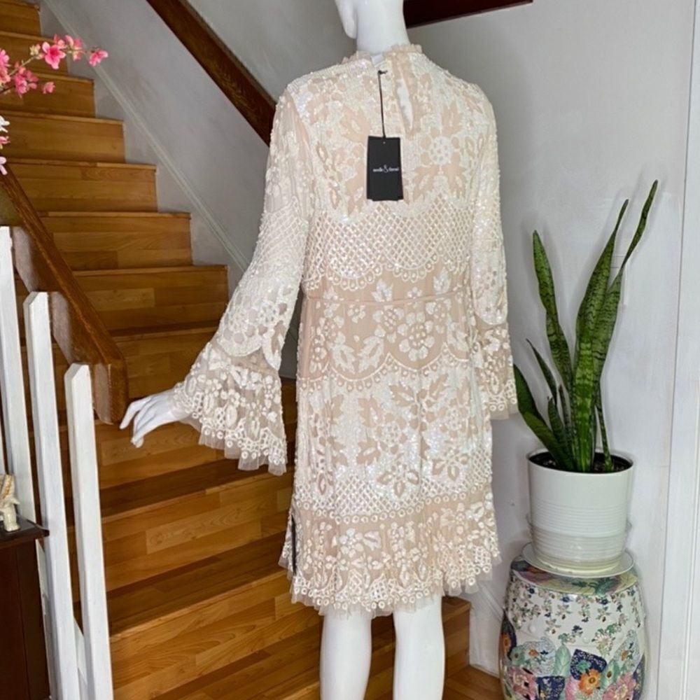 BHLDN Needle & Thread Snowdrop Mini Dress - Picture 10 of 13